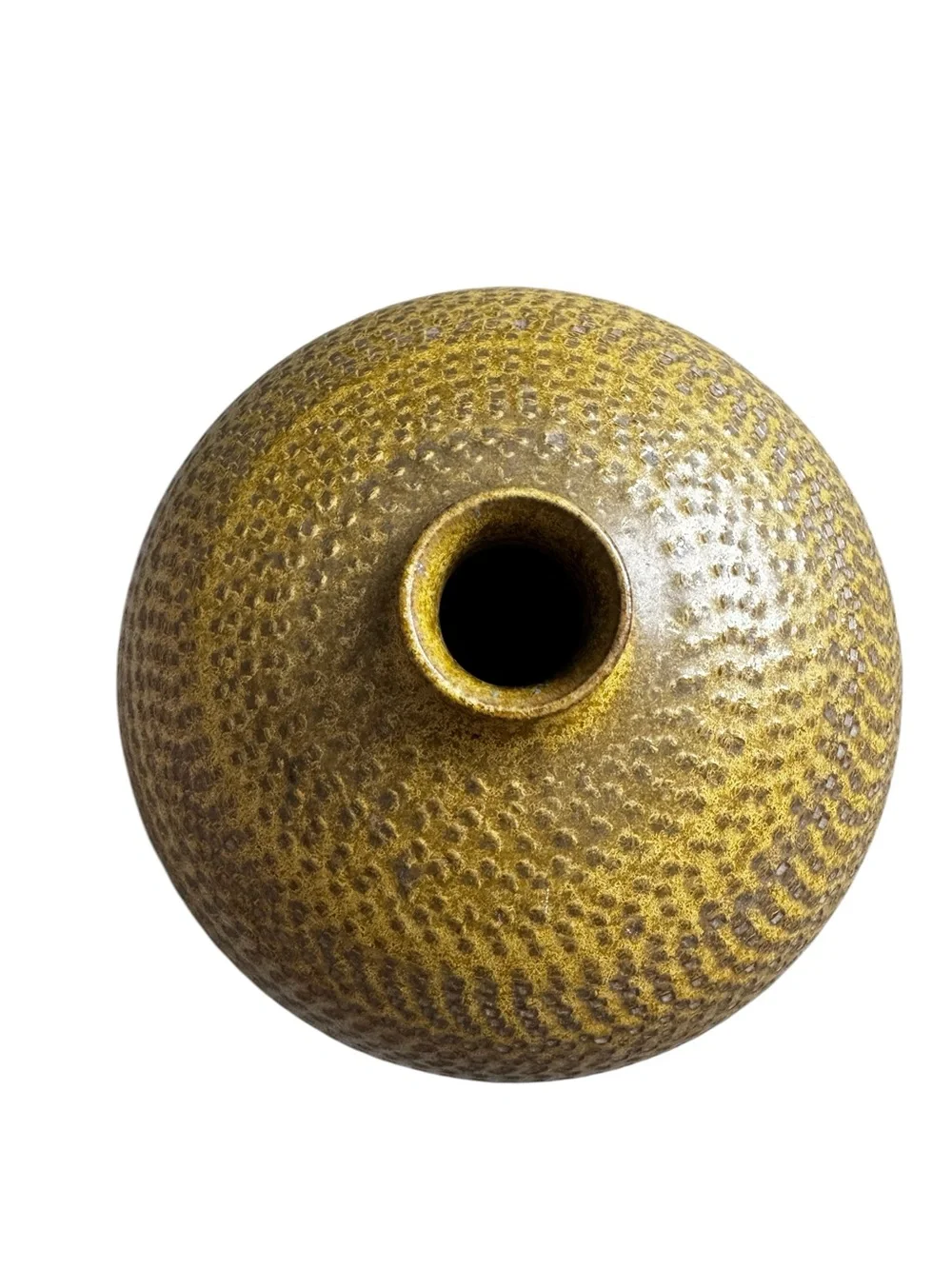 VTG Otagiri Mercantile Company pottery / bud vase, Dijon mustard yellow, 1960’s